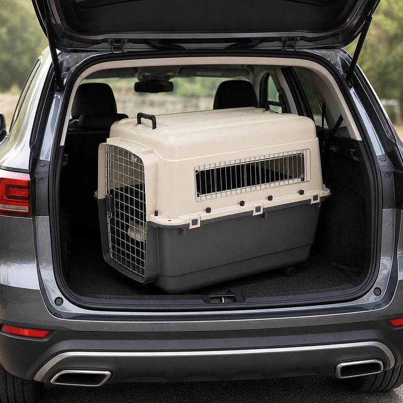 Transportadora de Plástico con Ruedas para Mascota Tamaño No. 6