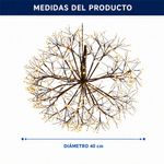 Esfera Navideña Luminosa de 40 cm con 576 Luces LED Blanca Cálida Estructura Abierta IP44