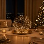 Esfera Navideña Luminosa de 40 cm con 576 Luces LED Blanca Cálida Estructura Abierta IP44
