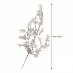 Pick Navideño Nevado con Cuentas para Arreglos de 65 Cm Color Blanco