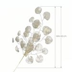 Pick Navideño de Hojas Lunaria con Tallo para Arreglos de 68 Cm Color Blanco