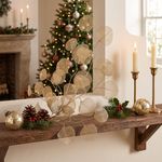 Pick Navideño de Hojas Lunaria con Tallo para Arreglos de 68 Cm Color Blanco