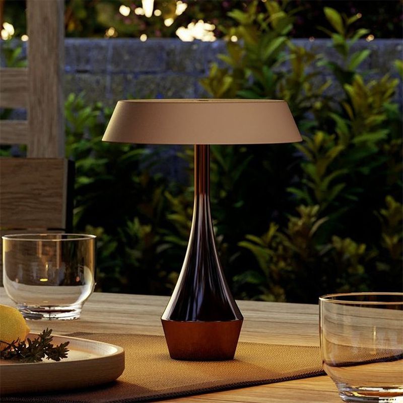 Lámpara de Mesa LED Recargable con USB-C en Color Moka