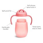 Taza Entrenadora Antifugas de 207 mL para Bebé Simple Clean con Asas Removibles Color Rosada