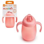 Taza Entrenadora Antifugas de 207 mL para Bebé Simple Clean con Asas Removibles Color Rosada