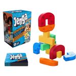 Juego de Expansión Jenga Downfall con Bloques Irregulares y Piezas de Sabotaje