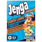 Juego de Expansión Jenga Downfall con Bloques Irregulares y Piezas de Sabotaje