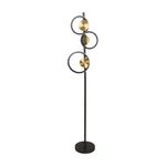 Lámpara de Pie LED de 18W con Luz Cálida de 3000K en Color Negro