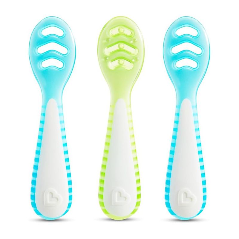 Set de 3 Cucharas de Primeras Etapas para Bebé Gentle Dip con Cabezal Multitextura