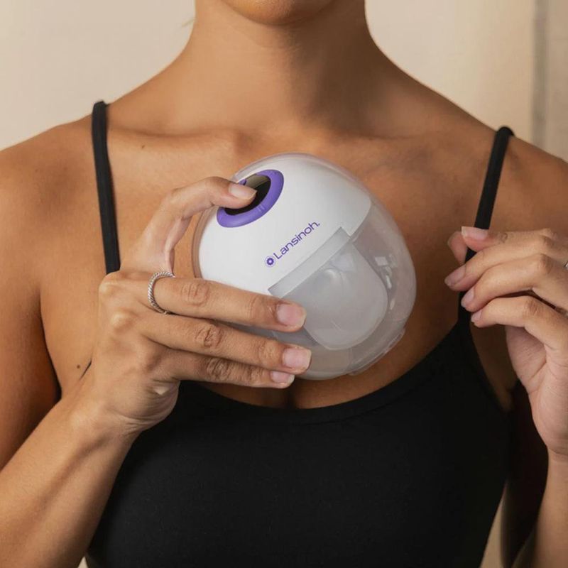 Extractores de Leche Doble para Manos Libres Recargable con Pantalla LED
