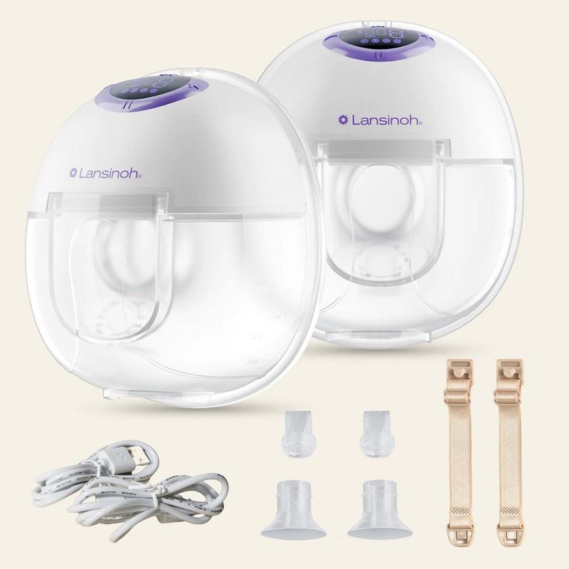 Extractores de Leche Doble para Manos Libres Recargable con Pantalla LED