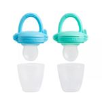 Alimentador de Silicona para Bebé con Cámara para Frutas o Purés, 2 Unidades