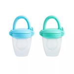 Alimentador de Silicona para Bebé con Cámara para Frutas o Purés, 2 Unidades