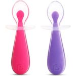 Set de 2 Cucharas Ultrasuaves Entrenadoras de Silicona para Bebé - Colores Surtidos