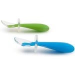 Set de 2 Cucharas Ultrasuaves Entrenadoras de Silicona para Bebé - Colores Surtidos