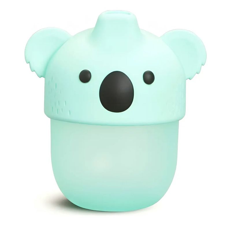 Vaso para Bebé de Silicona Suave Diseño Koala Anti Derrames con Asas 8 oz Color Verde Menta