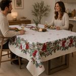 Mantel Navideño Pascuas Beige 152 x 213 cm