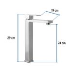 Mezcladora Monomando para Baño Alto Acabado Cromo