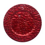 Plato Base Decorativo para Montaje de Mesa de 33 Cm Color Rojo