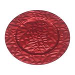 Plato Base Decorativo para Montaje de Mesa de 33 Cm Color Rojo