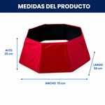 Base Cubrepie Plegable para Árbol de Poliéster 50 x 70 x 25 Cm Roja