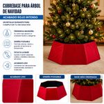 Base Cubrepie Plegable para Árbol de Poliéster 50 x 70 x 25 Cm Roja