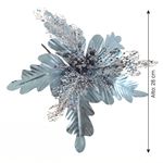 Pick Navideño de Pascua con Glitter 28 Cm Color Celeste Metálico