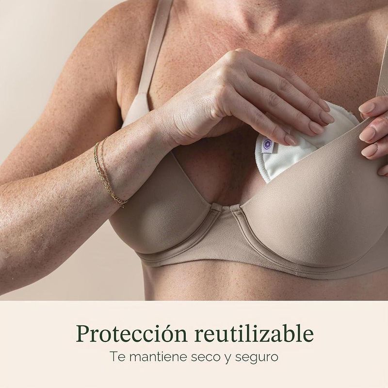 Protectores Absorbentes Lavables de Lactancia con Bolsa de Lavado, 10 Unidades