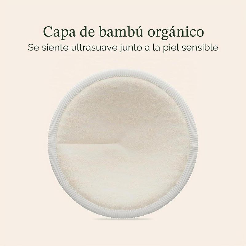 Protectores Absorbentes Lavables de Lactancia con Bolsa de Lavado, 10 Unidades