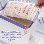 Organizador de Bolsas de Leche Materna Hasta 60 Oz para Congelador con Bandeja de Congelado Rápido