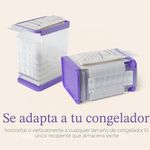 Organizador de Bolsas de Leche Materna Hasta 60 Oz para Congelador con Bandeja de Congelado Rápido