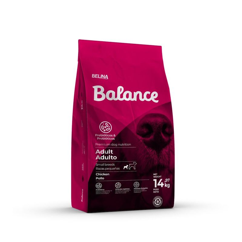 Concentrado para Perro Adulto Raza Pequeña con Prebióticos y Probióticos Sabor Bolsa de Pollo 14.97 Kg