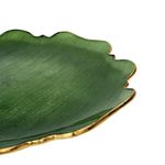 Plato Base de Vidrio de 33 x 33 Cm Color Verde