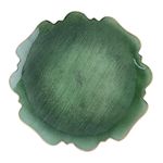Plato Base de Vidrio de 33 x 33 Cm Color Verde