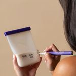 Bolsas Reutilizables para Leche Materna de Silicona 8 Oz con Doble Sello y Marcador Incluido, 5 Unidades