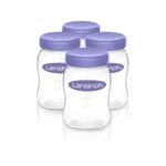 Contenedores para Almacenar Leche Materna 5 Oz con Tapa Apilable Antiderrame, 4 Unidades