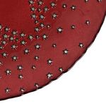 Plato Base de Vidrio con Diseño de Estrella de 33 x 33 Cm Color Rojo