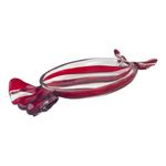 Bandeja de Vidrio Diseño Dulce 34 x 14 Cm Color Rojo y Blanco