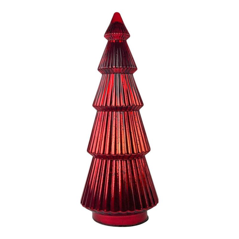 Árbol Decorativo de Vidrio de 54 Cm Color Rojo