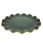 Plato Base de Vidrio Color Verde 33 x 33 Cm