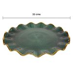 Plato Base de Vidrio Color Verde 33 x 33 Cm