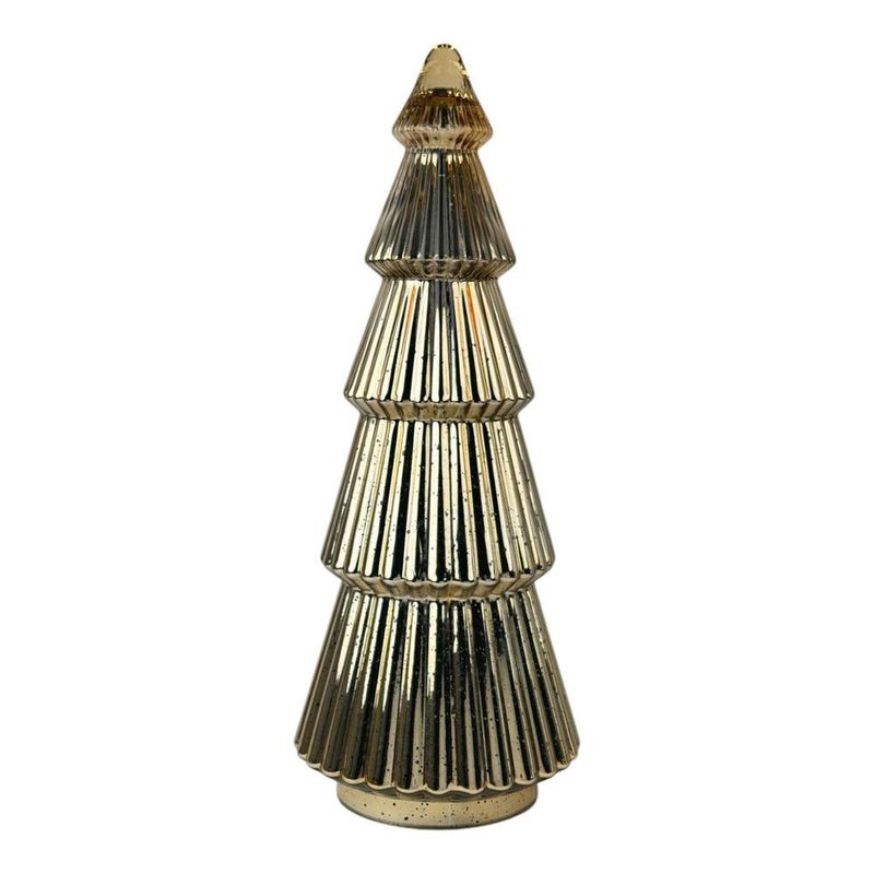 Árbol Decorativo de Vidrio de 54 Cm Color Dorado