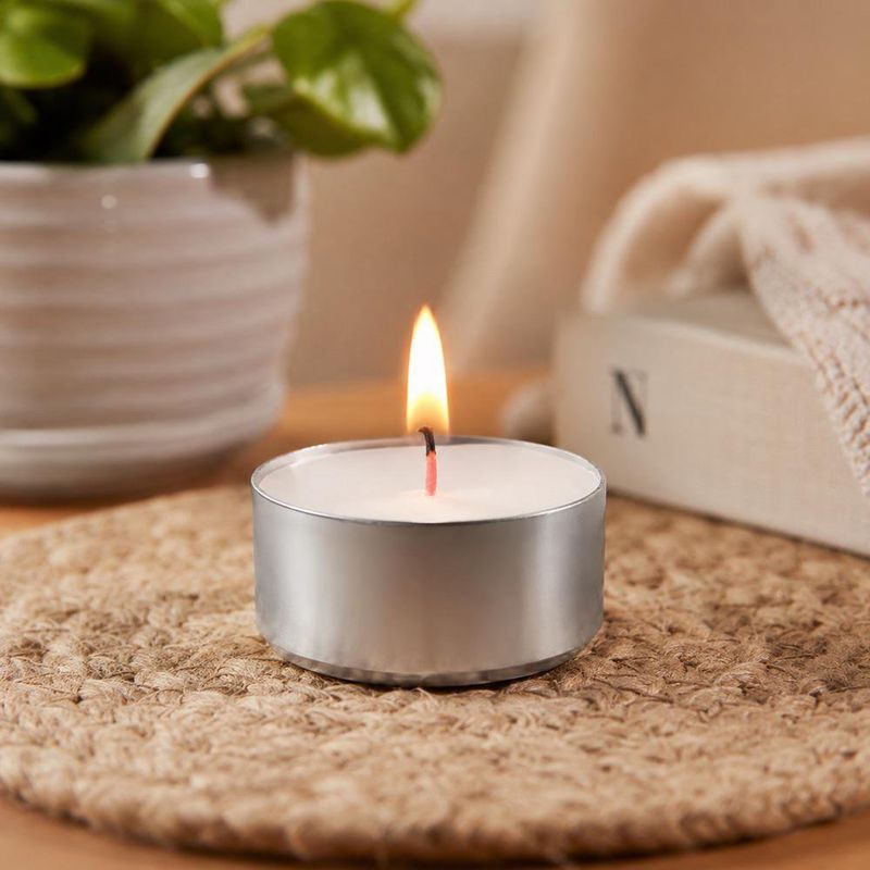 Bolsa de 75 Velas Tealight 4h para Decoración Color Blanco