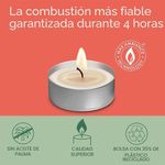 Bolsa de 75 Velas Tealight 4h para Decoración Color Blanco