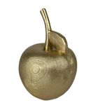 Manzana Decorativa de Resina para Decoración Interior de 10 x 17 Cm Dorada