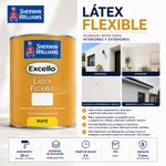 Pintura Látex Flexible Elastomérico 3 en 1 Mate Base Extra White 1 Gal para Interior y Exterior