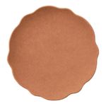 Plato de Postre de Melamina con Borde Ondulado 7.5 Plg Resistente para Mesa Color Caramelo