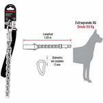 Cadena de Paseo para Perro de Acero 1.2 Metros x 5 mm con Asa Talla XG