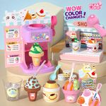 Set de Juego de Postres para Helados y Cupcakes con Cambio de Color