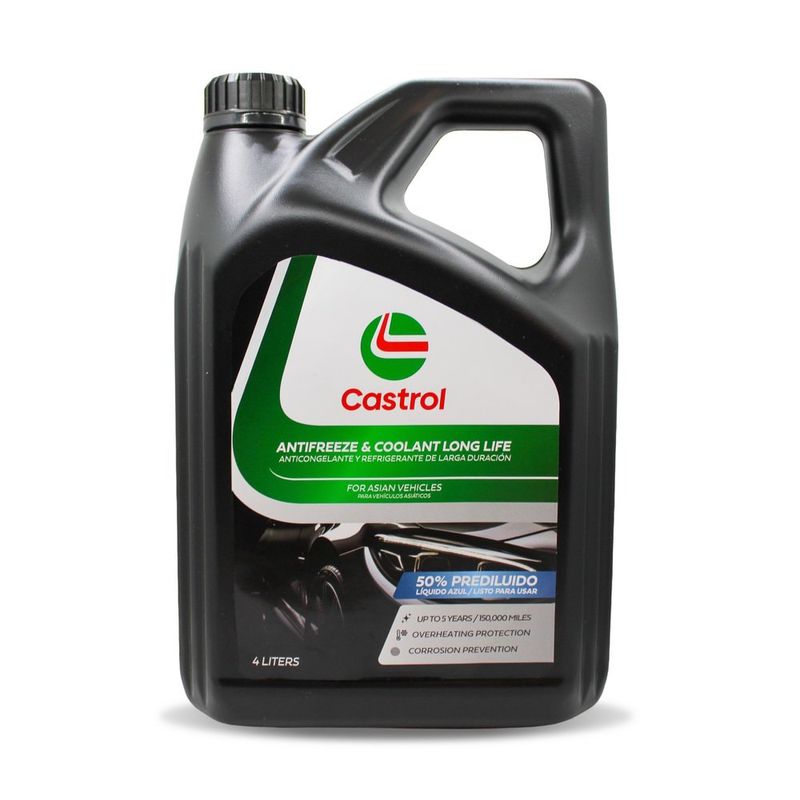 Refrigerante y Anticongelante para Vehículos Asiáticos Azul Larga Duración Prediluido 50% de 4 L